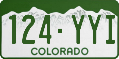 CO license plate 124YYI
