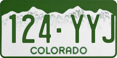 CO license plate 124YYJ
