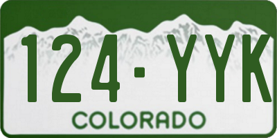 CO license plate 124YYK
