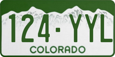 CO license plate 124YYL
