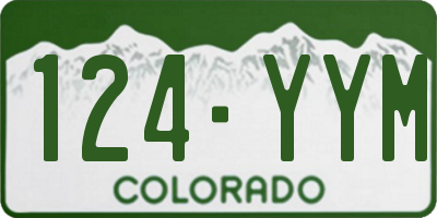 CO license plate 124YYM