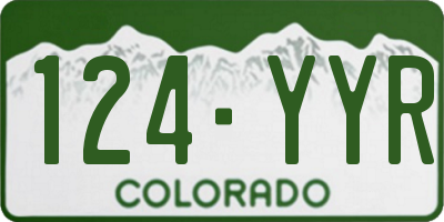 CO license plate 124YYR