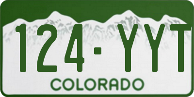 CO license plate 124YYT