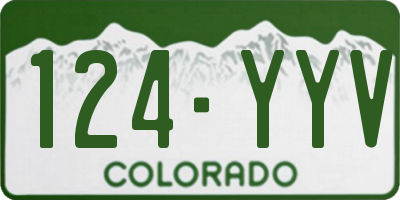 CO license plate 124YYV