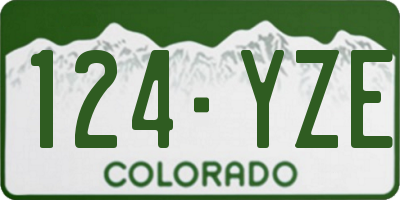 CO license plate 124YZE