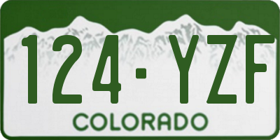 CO license plate 124YZF