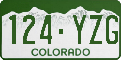 CO license plate 124YZG