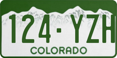 CO license plate 124YZH