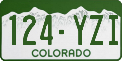 CO license plate 124YZI