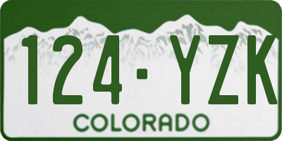 CO license plate 124YZK