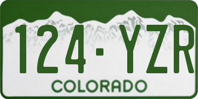 CO license plate 124YZR
