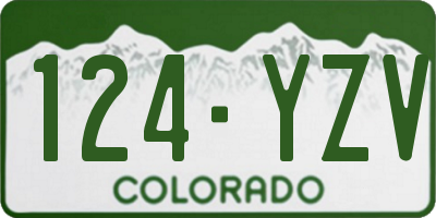 CO license plate 124YZV