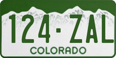 CO license plate 124ZAL