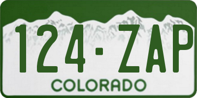 CO license plate 124ZAP