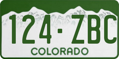 CO license plate 124ZBC