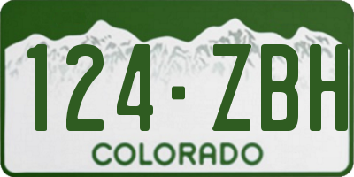CO license plate 124ZBH