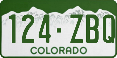 CO license plate 124ZBQ