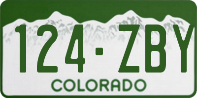CO license plate 124ZBY