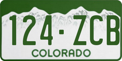 CO license plate 124ZCB