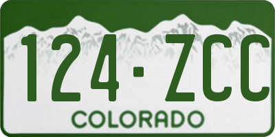CO license plate 124ZCC