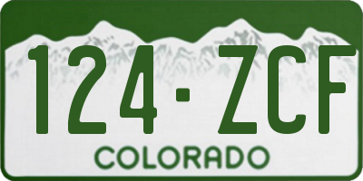 CO license plate 124ZCF