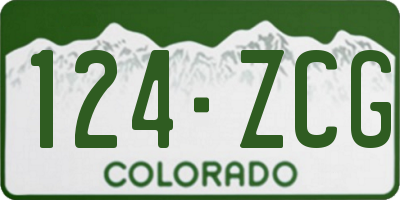 CO license plate 124ZCG