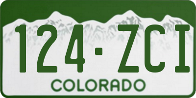 CO license plate 124ZCI