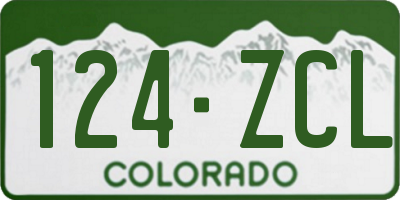 CO license plate 124ZCL