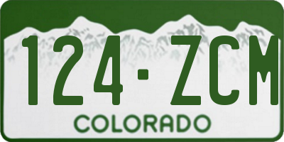 CO license plate 124ZCM