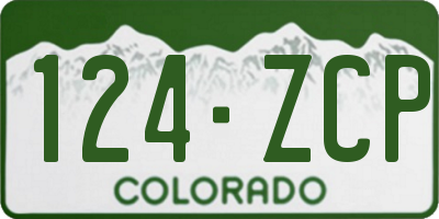 CO license plate 124ZCP