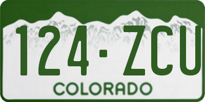 CO license plate 124ZCU