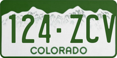 CO license plate 124ZCV