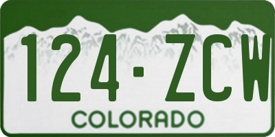 CO license plate 124ZCW