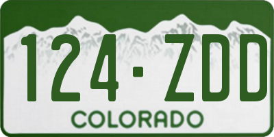 CO license plate 124ZDD
