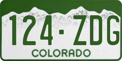 CO license plate 124ZDG