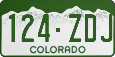 CO license plate 124ZDJ