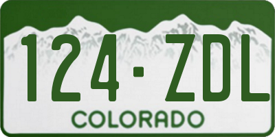 CO license plate 124ZDL
