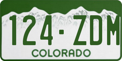 CO license plate 124ZDM