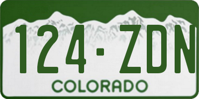 CO license plate 124ZDN