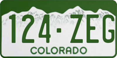 CO license plate 124ZEG