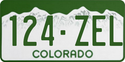 CO license plate 124ZEL