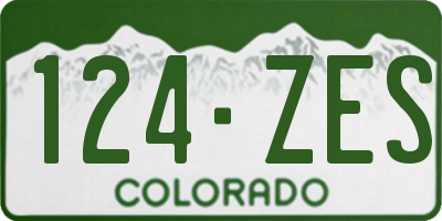 CO license plate 124ZES