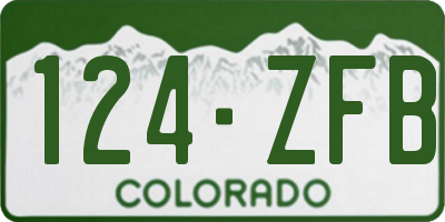 CO license plate 124ZFB