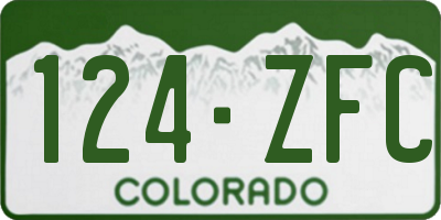 CO license plate 124ZFC