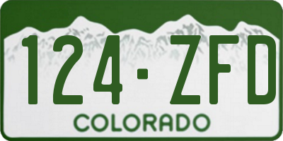 CO license plate 124ZFD
