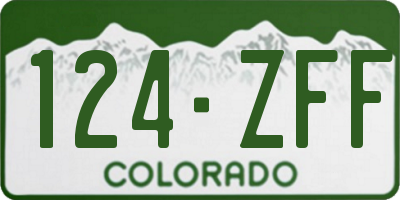 CO license plate 124ZFF