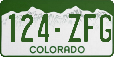CO license plate 124ZFG