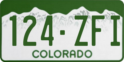 CO license plate 124ZFI