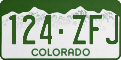 CO license plate 124ZFJ