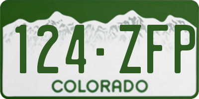 CO license plate 124ZFP